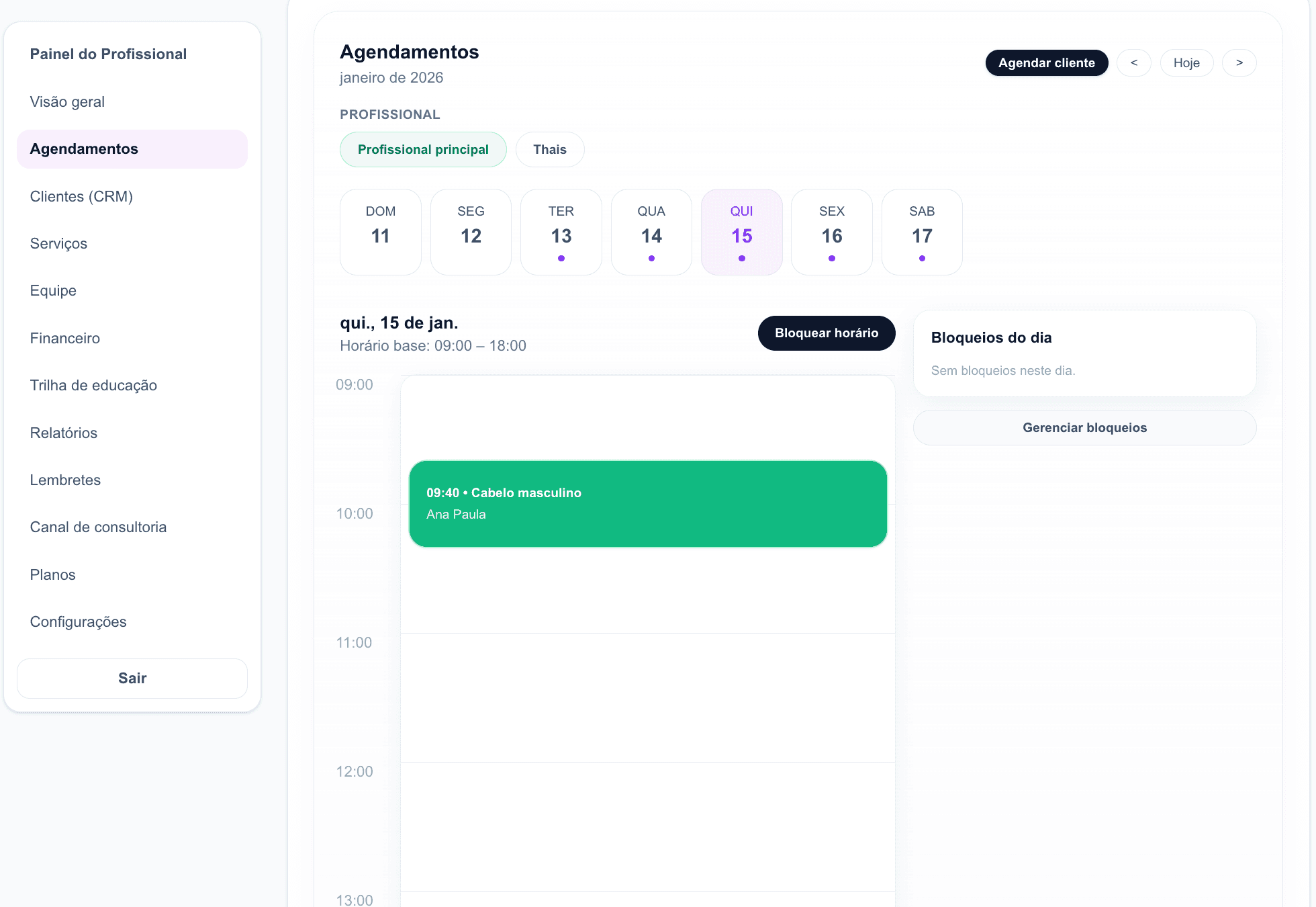 Agenda online organizada