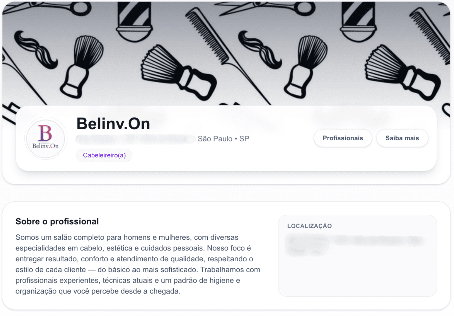 Passo 1: Perfil do estabelecimento